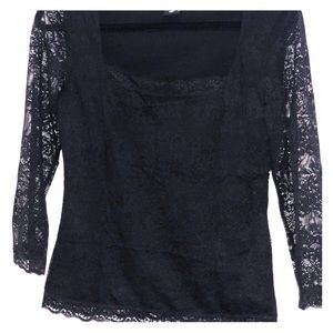 Black Lace Blouse